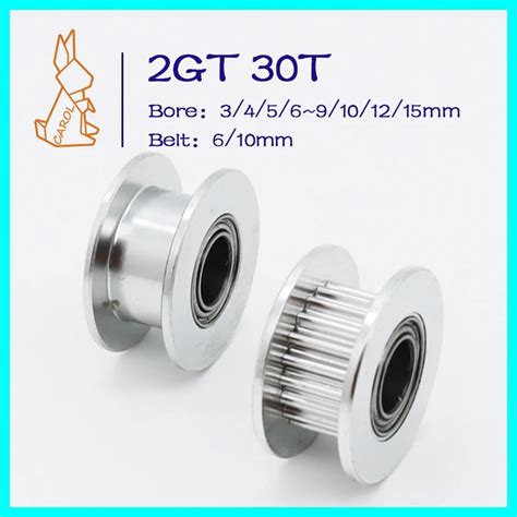 30Teeth 2GT Idler Pulley Bore 3 4 5 10 12 15mm With Bearing Timing