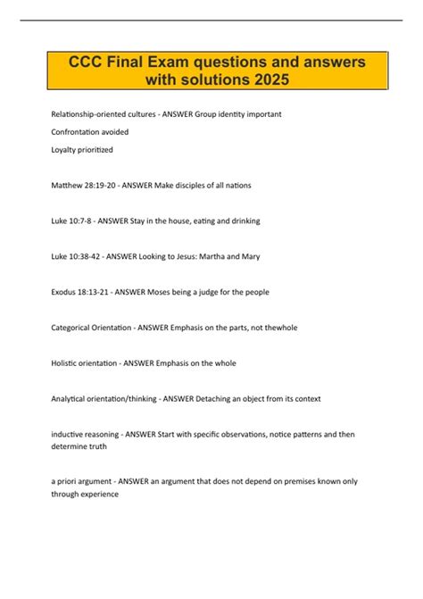Ccc Exam Guide 7