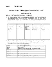 Module Unit Worksheet No Docx Name Class Code Physical