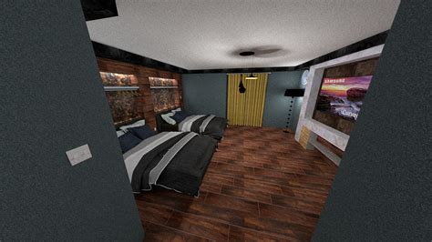 Hotel room interior design 3D model - TurboSquid 1736488