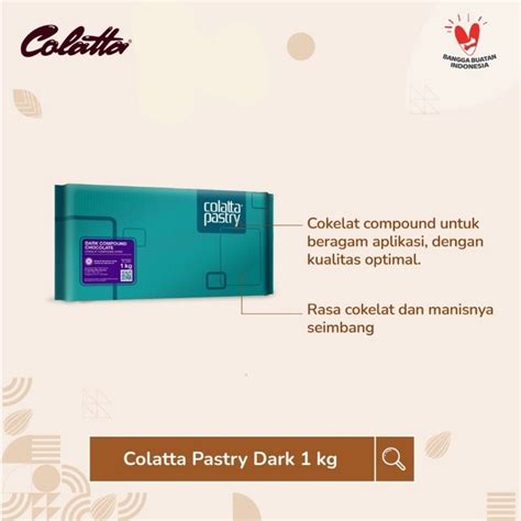 Jual COKLAT BATANG 1KG COLATTA PASTRY DARK 1KG DARK CHOCOLATE COMPOUND