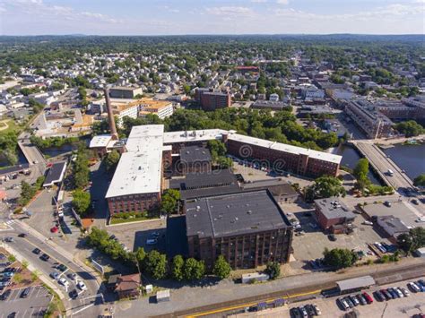 Waltham City Hall Aerial View Massachusetts Usa Stock Image Image