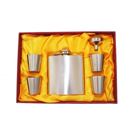 Stainless Steel Hip Flask Set Bhika Imports