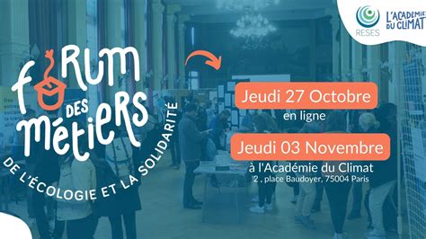 Forum Des M Tiers De La Transition Cologique Et Solidaire Mon Job De