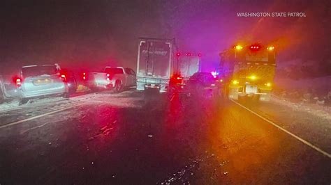 Eastbound I 90 Reopens Near Ellensburg After 30 Car Pileup