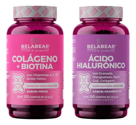 Belabear Col Geno Biotina Acido Hialuronato Gomitas Env O Gratis