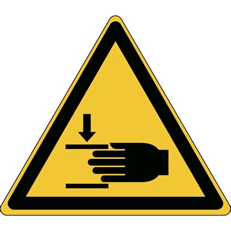 Brady Aluminum ISO Safety Sign Warning Crushing Of Hands W X H