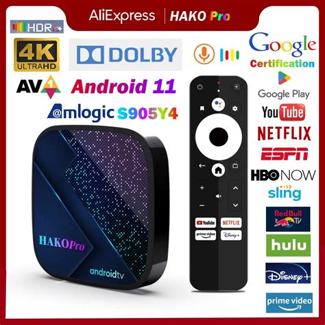 HAKO Pro Smart TV Box Android 11 Google Certification Amlogic S905Y4