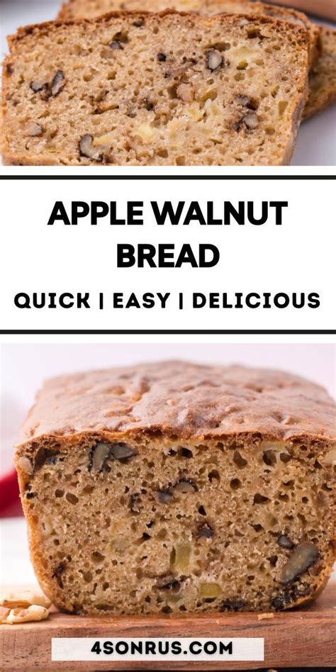 Apple Walnut Bread Recipe Walnut Bread Walnut Bread Recipe Bread