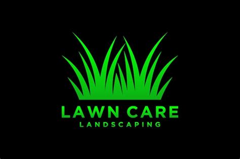 Premium Vector Lawn Care Landscape Grass Concept Logo Design Template