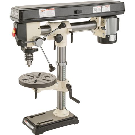 Shop Fox Radial Benchtop Drill Press — 5 Speed 34in 12 Hp 110v