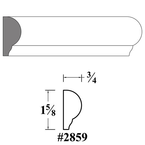 2859 Countertop Edge Molding Solid Wood Walzcraft