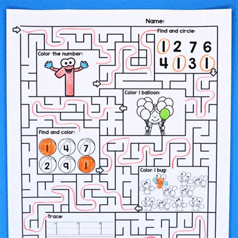 Practice Number Sequence With Number Maze 1 20 Myteachingstationcom