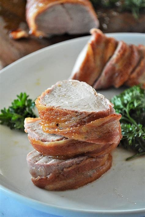 Brown Sugar Bacon Wrapped Pork Tenderloin Onion Rings And Things