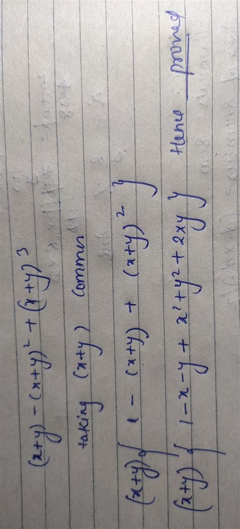 Factorise X Y X Y ² X Y ³answer Should Be X Y X² Y² 2xy X Y 1