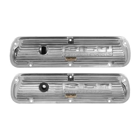 Finned Aluminium Valve Covers 302 Powered By Ford Polished Scott Drake