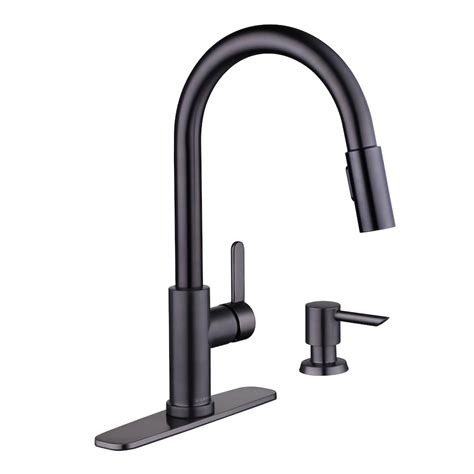 Glacier Bay Paulina Single Handle Pull Down Sprayer Kitchen Faucet With Soap Dispenser In