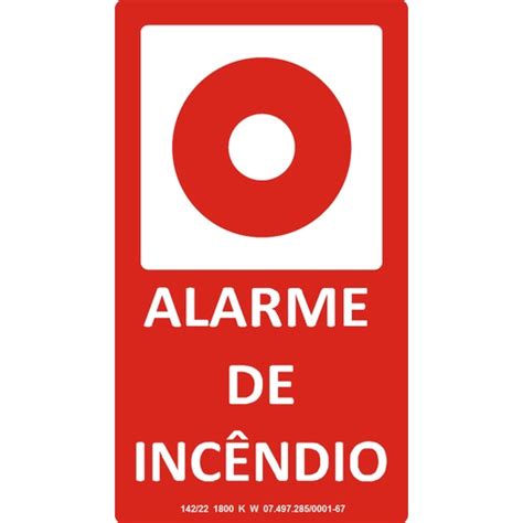 Placa De Sinaliza O Alarme De Inc Ndio Cm X M Fotoluminescente