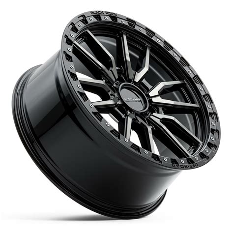 BLACK ROCK RAMBLER GLOSS BLACK TINTED 20X9 6X139 7 WHEEL CNC Wheels