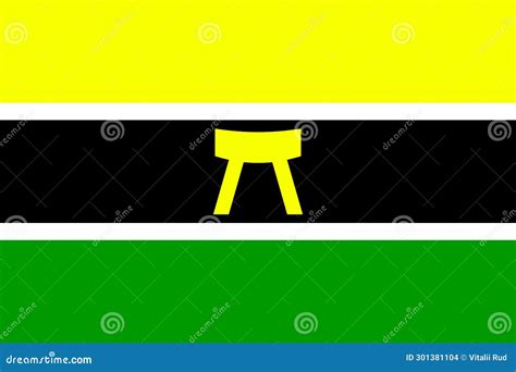 Flag of Ashanti stock vector. Illustration of nation - 301381104