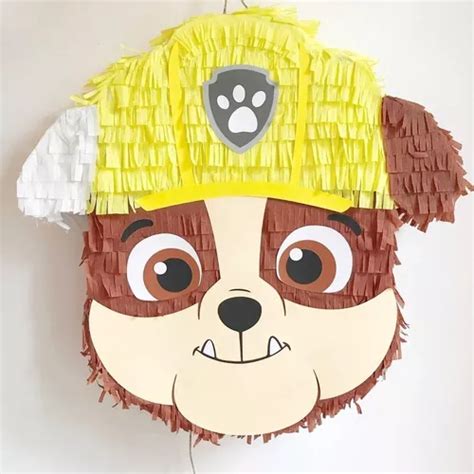 Piñata De Cumpleaños Y Fiestas Paw Patrol Carita Rubble en venta en