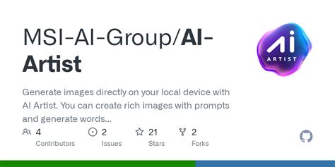 Github Msi Ai Groupai Artist Generate Images Directly On Your Local