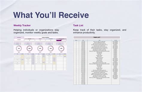 Weekly Tracker Template in Excel, Google Sheets - Download | Template.net