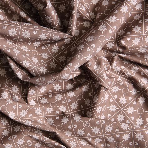 Cotton Print Mole Brown Bloomsbury Square Dressmaking Fabric