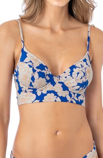 Maaji Blue Bouquet Milany Reversible Underwire Bikini Top Nordstrom