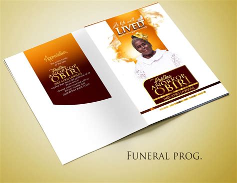 Funeral Program Brochure Design