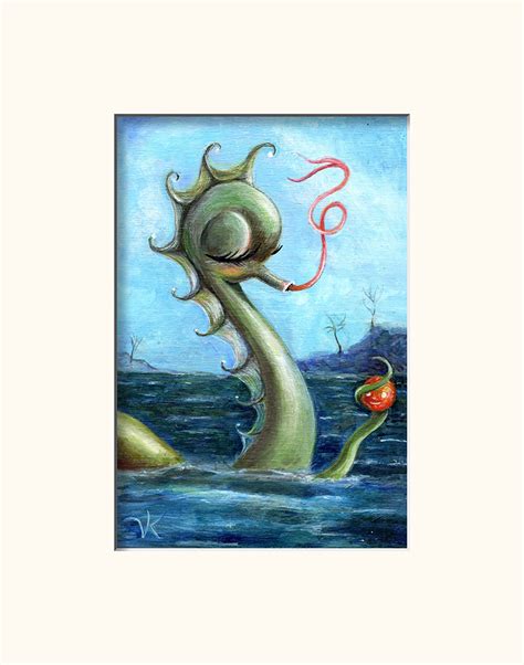 Sea Monster Art Print Loch Ness Monster Pop Surrealism - Etsy