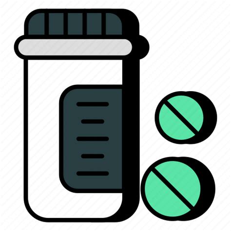 Medicine Drugs Bottle Medical Bottle Pills Bottle Pills Jar Icon