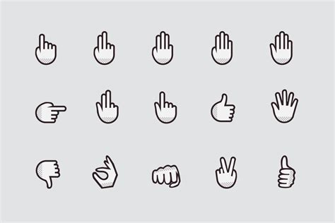 15 Hand And Finger Icons Icons Creative Market