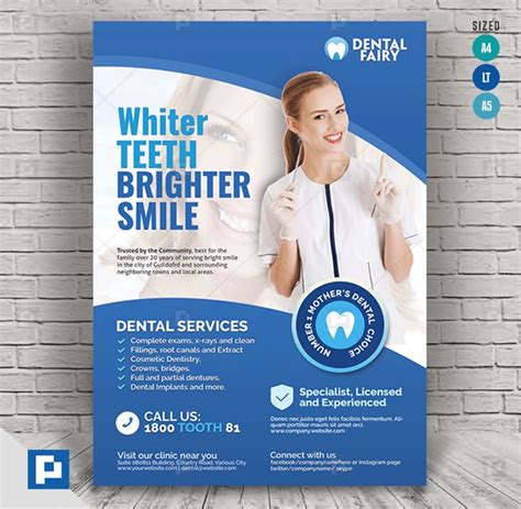 Dental Clinic Promotional Flyer Psdpixel Dental Services Dental