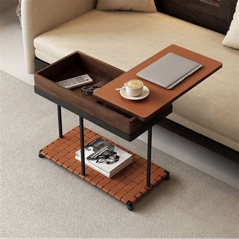 Solid Wood Sofa Side Table For Living Room