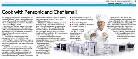 cook  pensonic  chef ismail pensonic