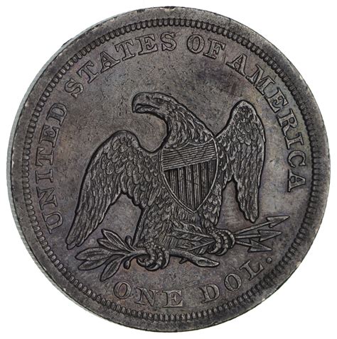 1849 Seated Liberty Silver Dollar Circulated Property Room