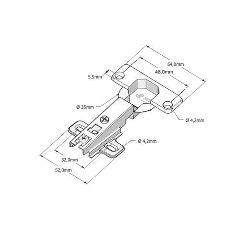 Dobradiça De Móveis 35mm Pistão Reta Curva ou Super Curva