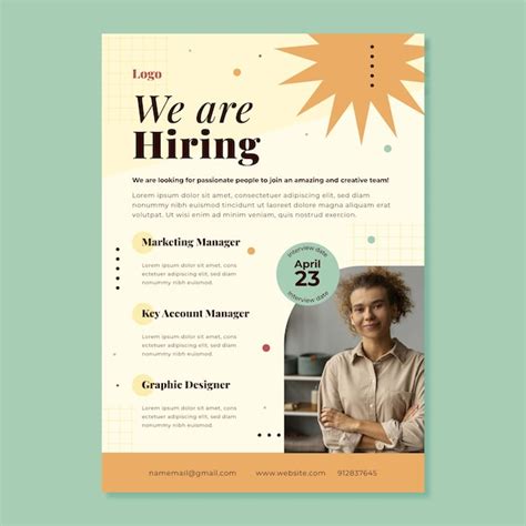 Free Vector | Flat design flyer hiring template