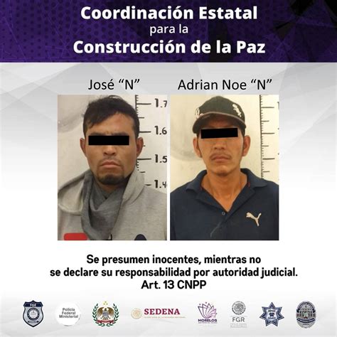 Aprehende La Polic A Morelos Bajo Mando Coordinado A Dos Adultos Y Un