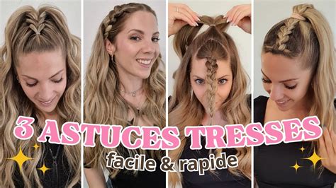 Astuce Coiffure Facile Rapide Fausse Tresse Coll E Facile Faire