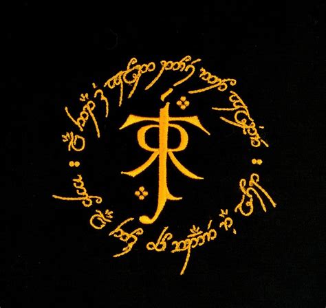 Tolkien Symbol And Ring 5x7 Machine Embroidery Design Tolkien