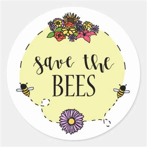 Save The Bees Sticker Zazzle