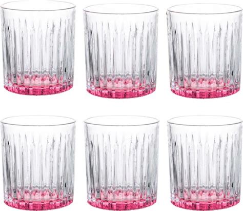 Vivalto Drinkglazen Exotic Collection Set 12x Op Roze Basis 330 Ml Bol