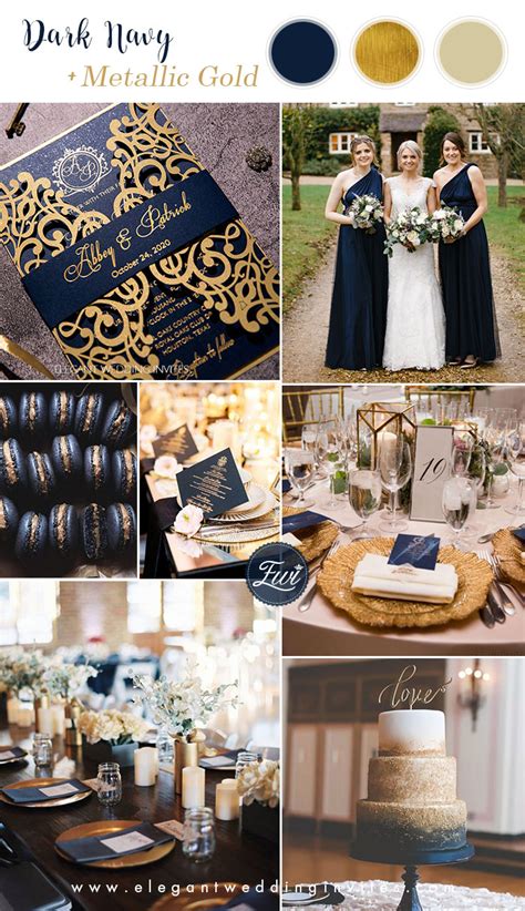 Navy Blue And Gold Wedding Theme Rhea Rand