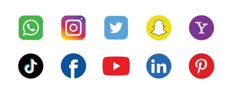 Social Media Icons Facebook Instagram Twitter Youtube Logos