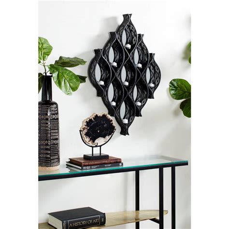 Reviews For Litton Lane Eclectic Large Black Diamond Mesh Metal Wall