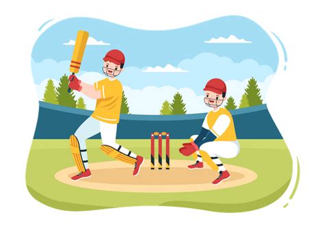 Cricket Batsman Clipart Png Bed