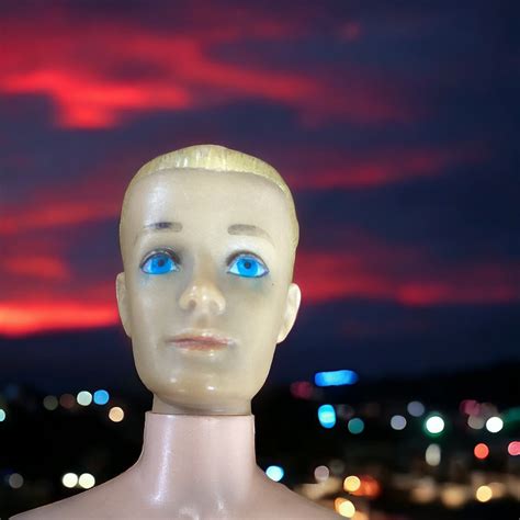 Vintage Barbie Ken Doll Molded Blonde Hair Etsy