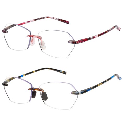 Super Lightweight Rimless Quality Readers Ultra Clear Lenses Frameless Reading Glasses Women